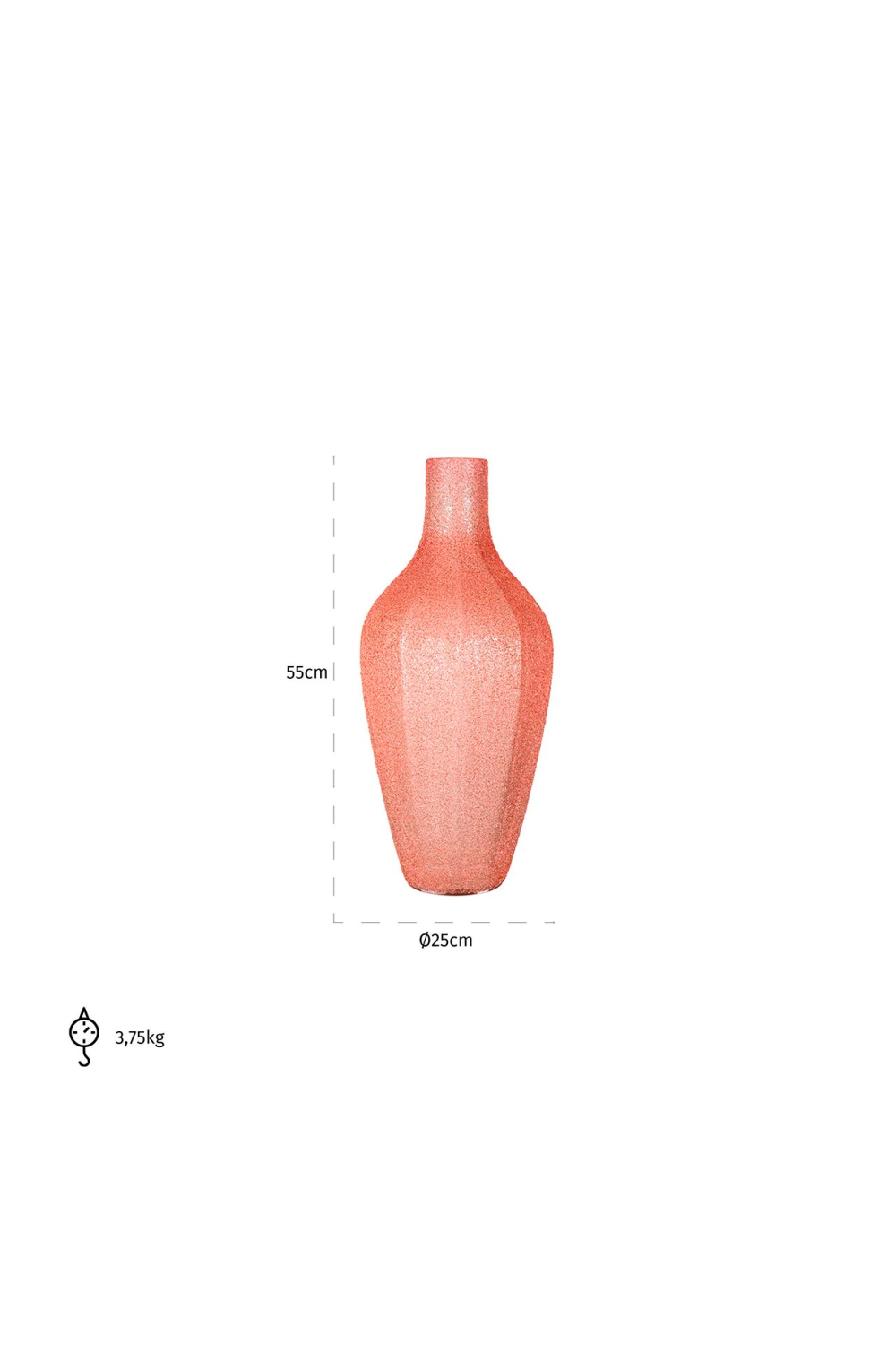 Pink Glass Bottle Vase S | Richmond Interiors Ceylin | OROA.com