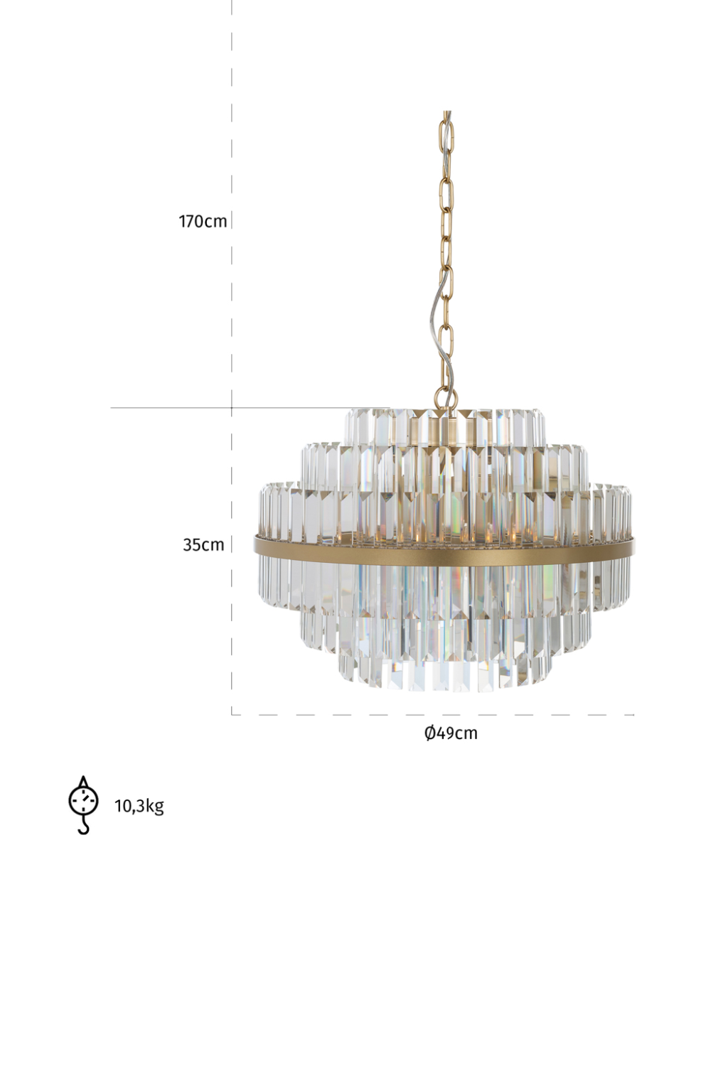 Modern European furniture - Tiered Crystal Glass Chandelier S - www.oroa.com | Oroa.com