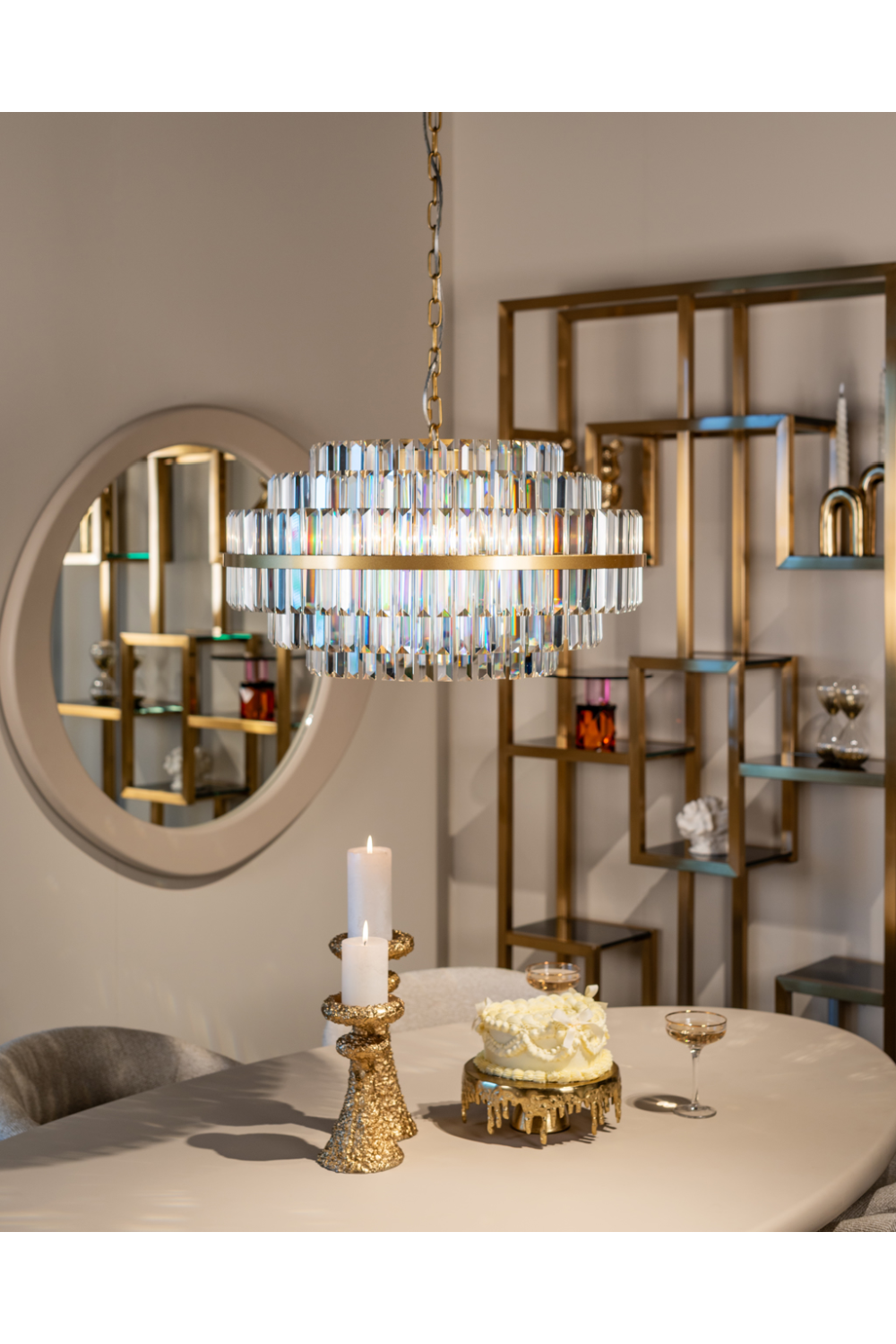 Modern European furniture - Tiered Crystal Glass Chandelier S - www.oroa.com | Oroa.com