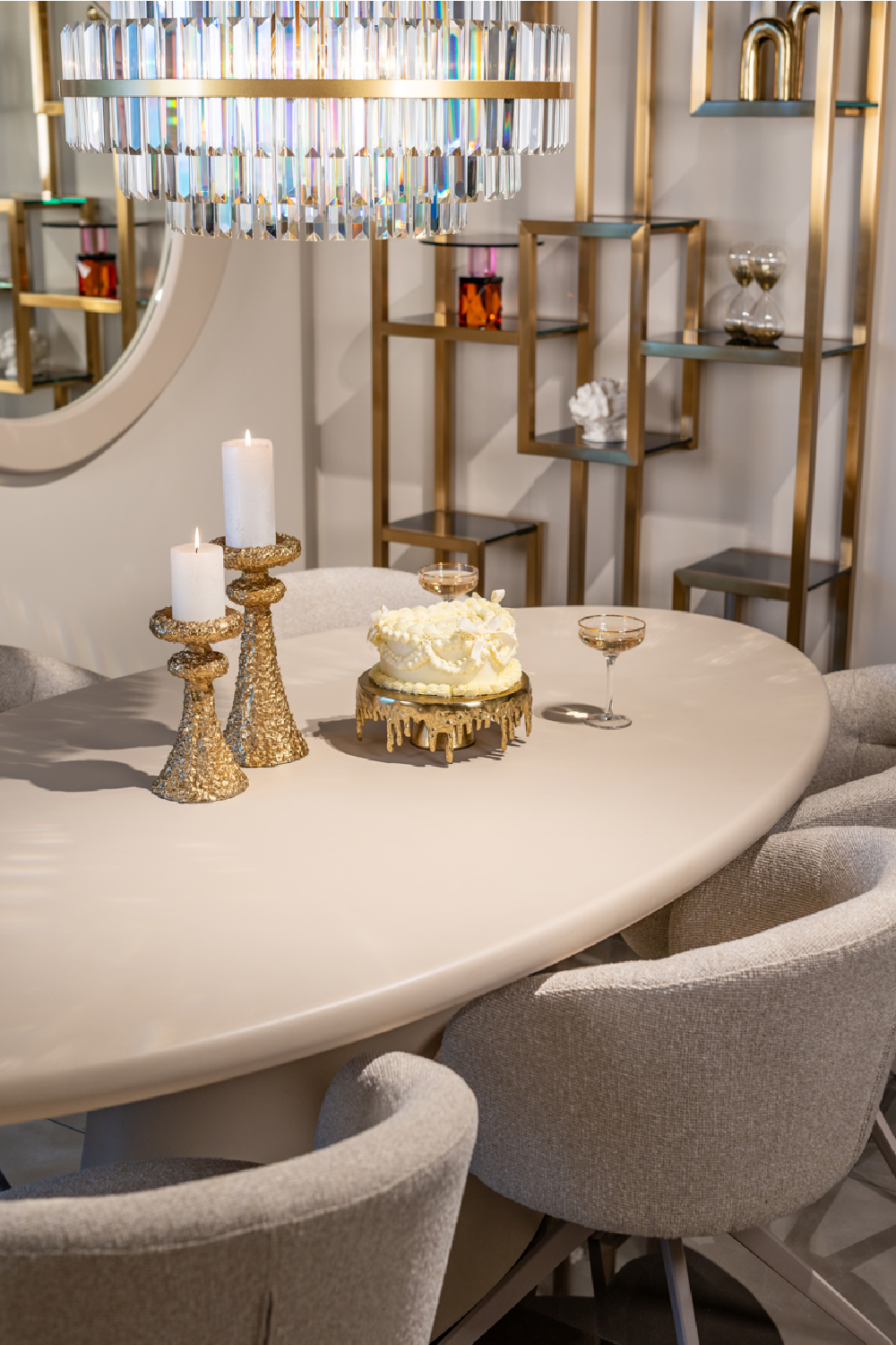 Modern European furniture - Tiered Crystal Glass Chandelier S - www.oroa.com | Oroa.com