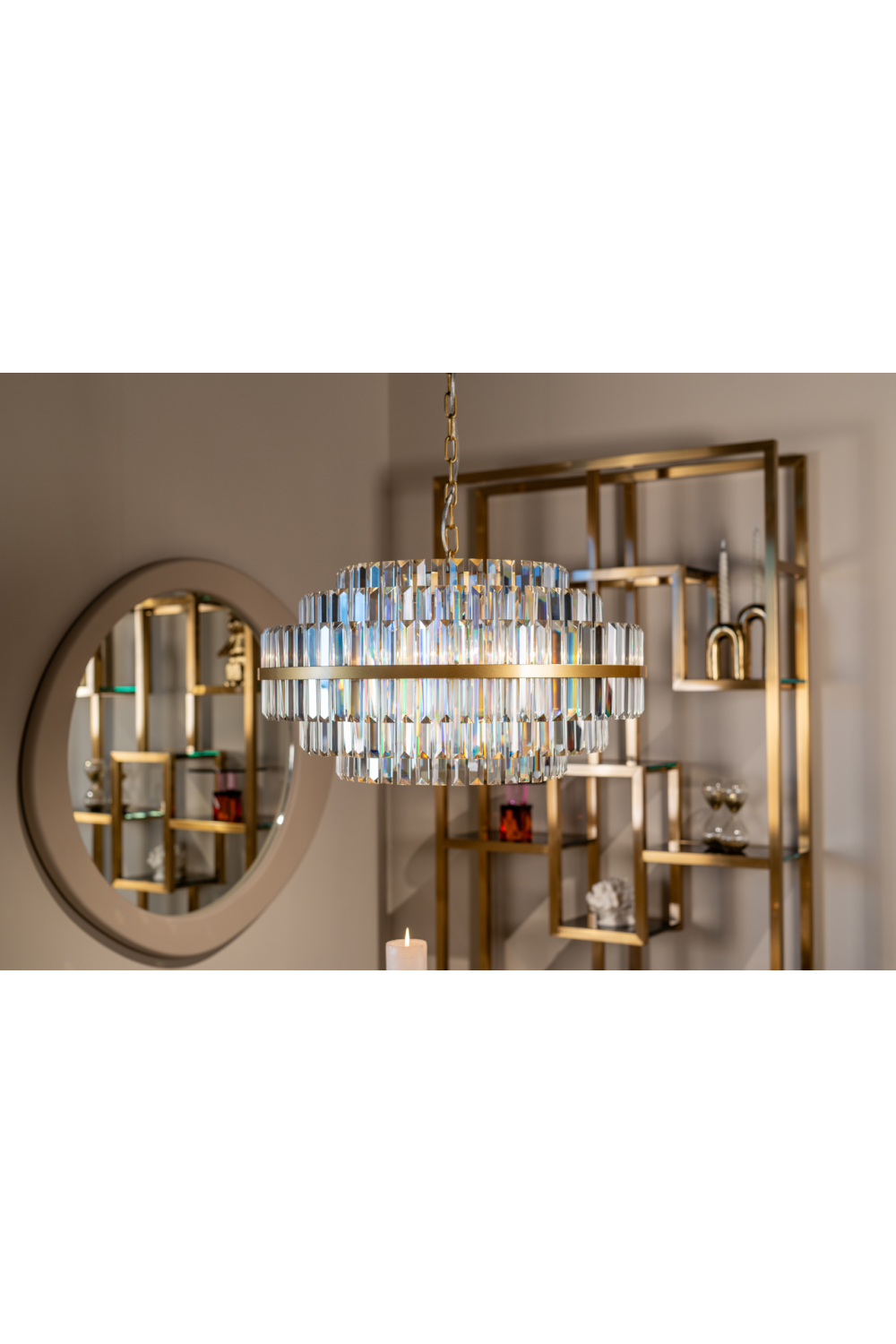 Modern European furniture - Tiered Crystal Glass Chandelier S - www.oroa.com | Oroa.com