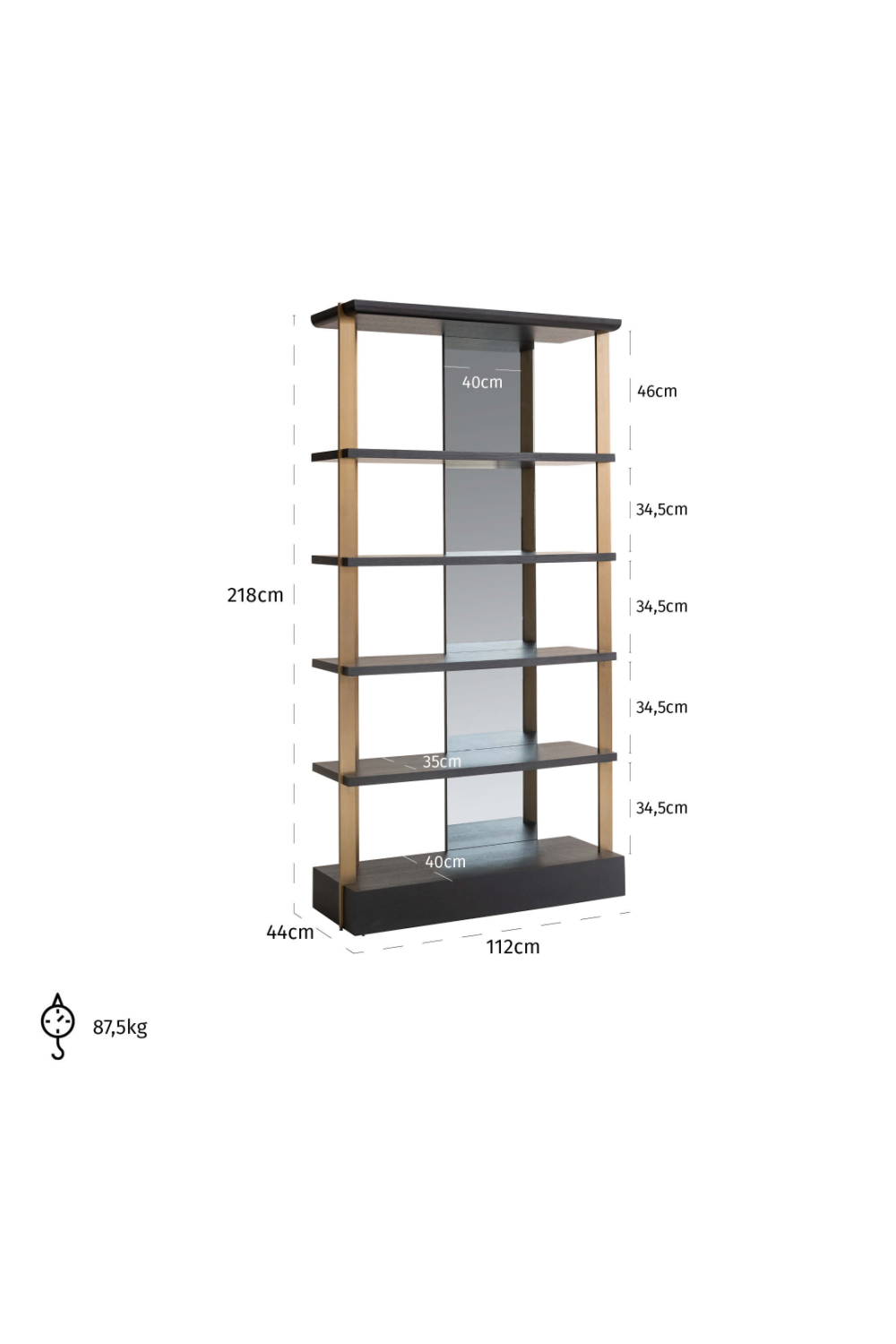 Mirror Accent Display Cabinet | Oroa.com