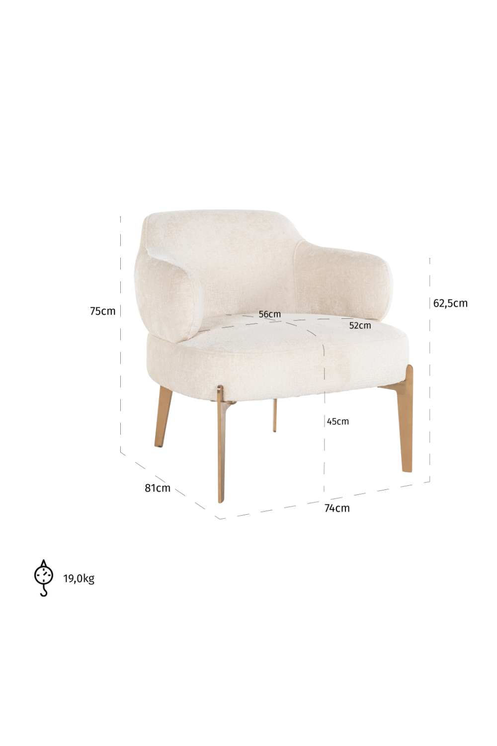 Chunky Upholstered Lounge Chair | Oroa.com