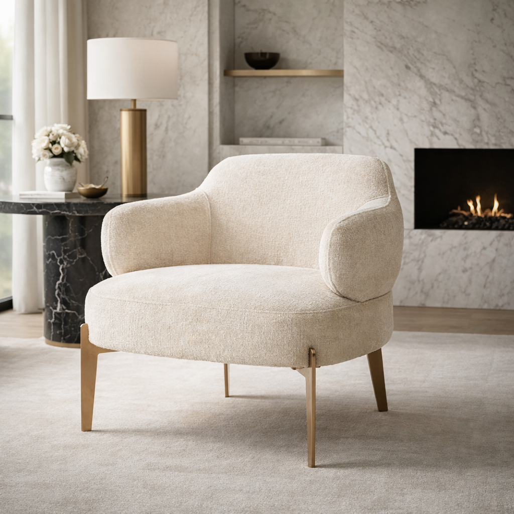 Chunky Upholstered Lounge Chair | Oroa.com