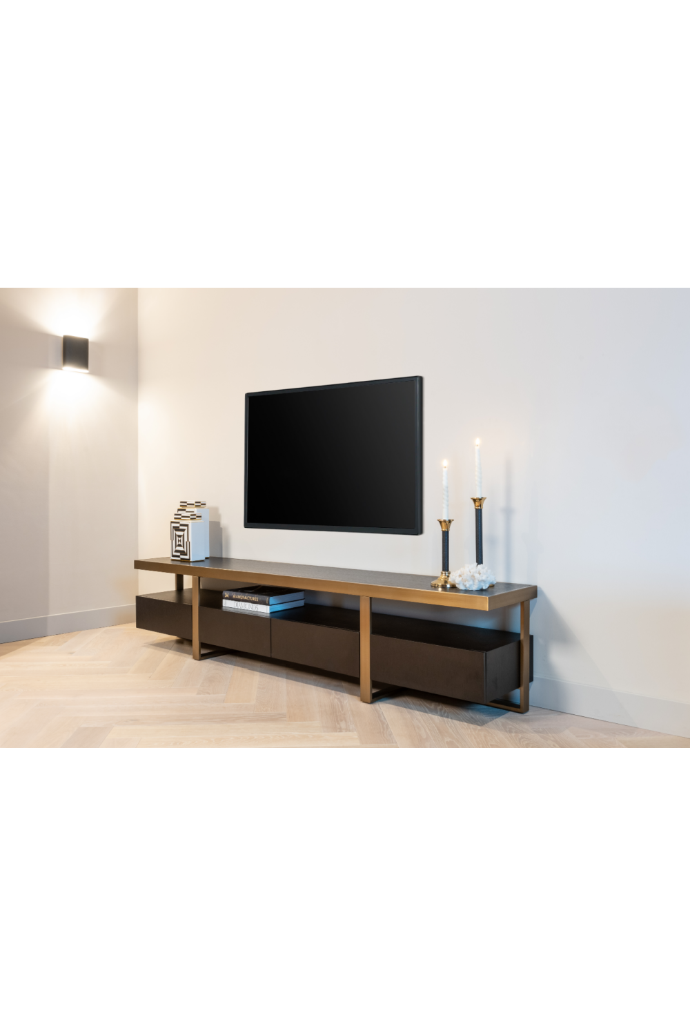 Black Oak Veneer TV Cabinet | Oroa.com