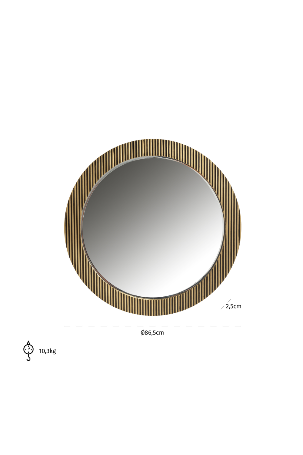 Gold Round Mirror | Oroa.com