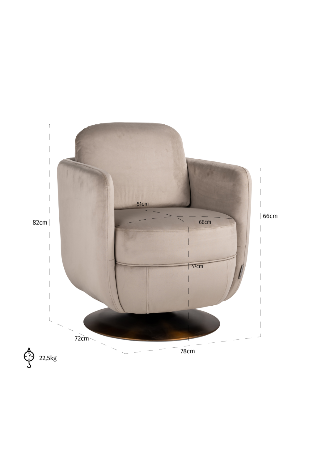 Upholstered Modern Swivel Chair | Oroa.com