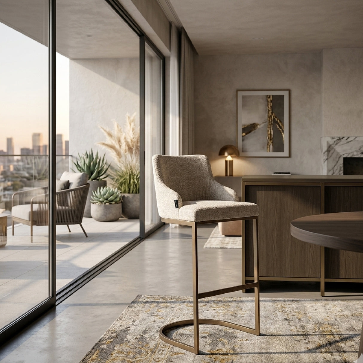 Modern Upholstered Bar Stool | Oroa.com