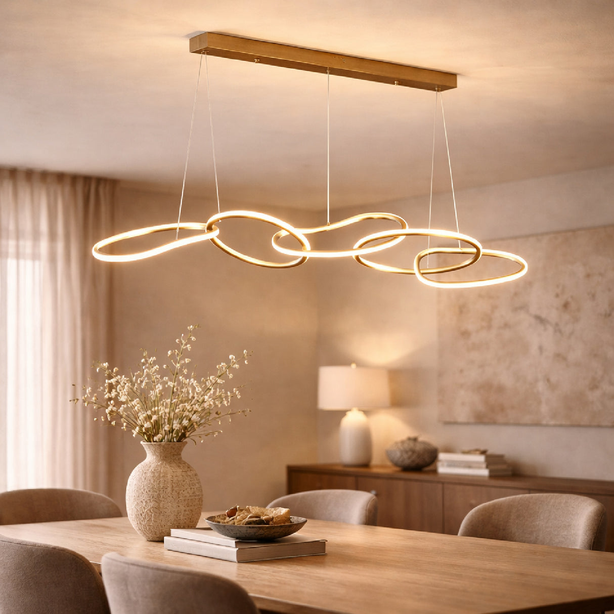 Golden Looped Hanging Lamp | Oroa.com