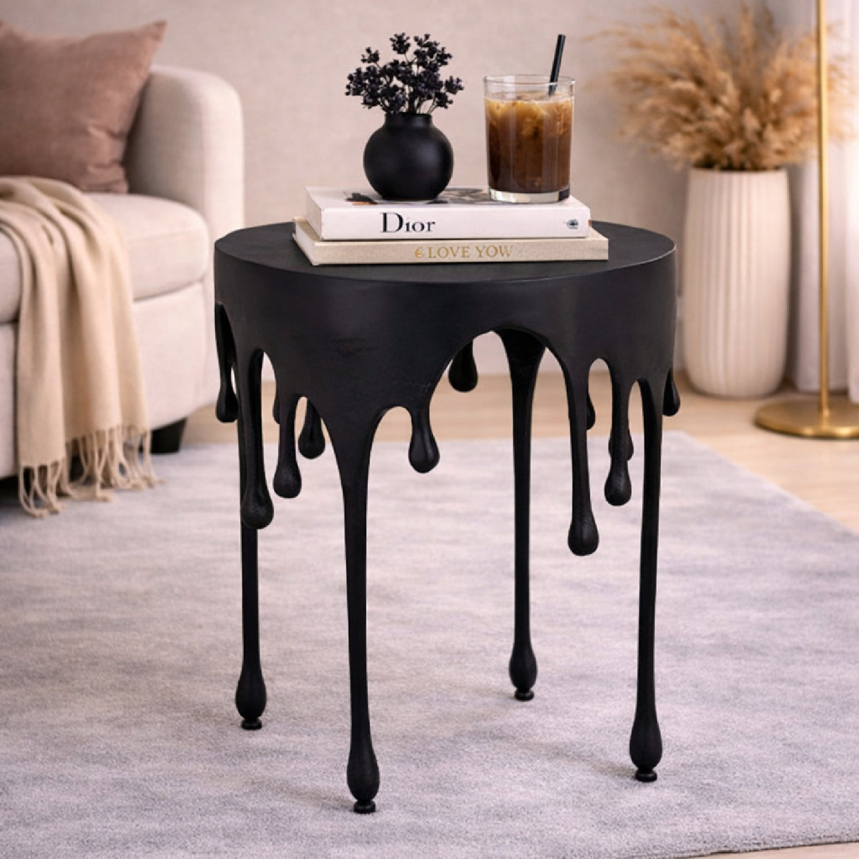 Black Art Deco End Table | Oroa.com