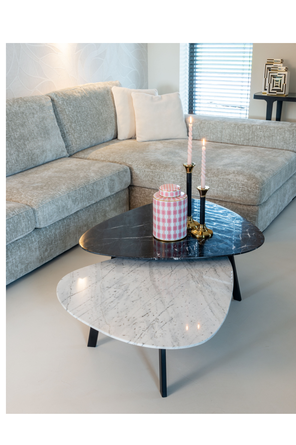 Marble Top Coffee Table Set (2) | Oroa.com