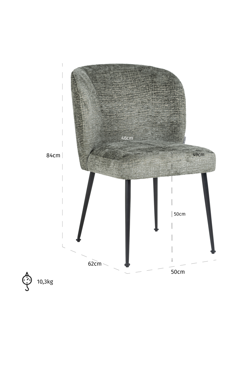 Upholstered Modern Dining Chair | Oroa.com