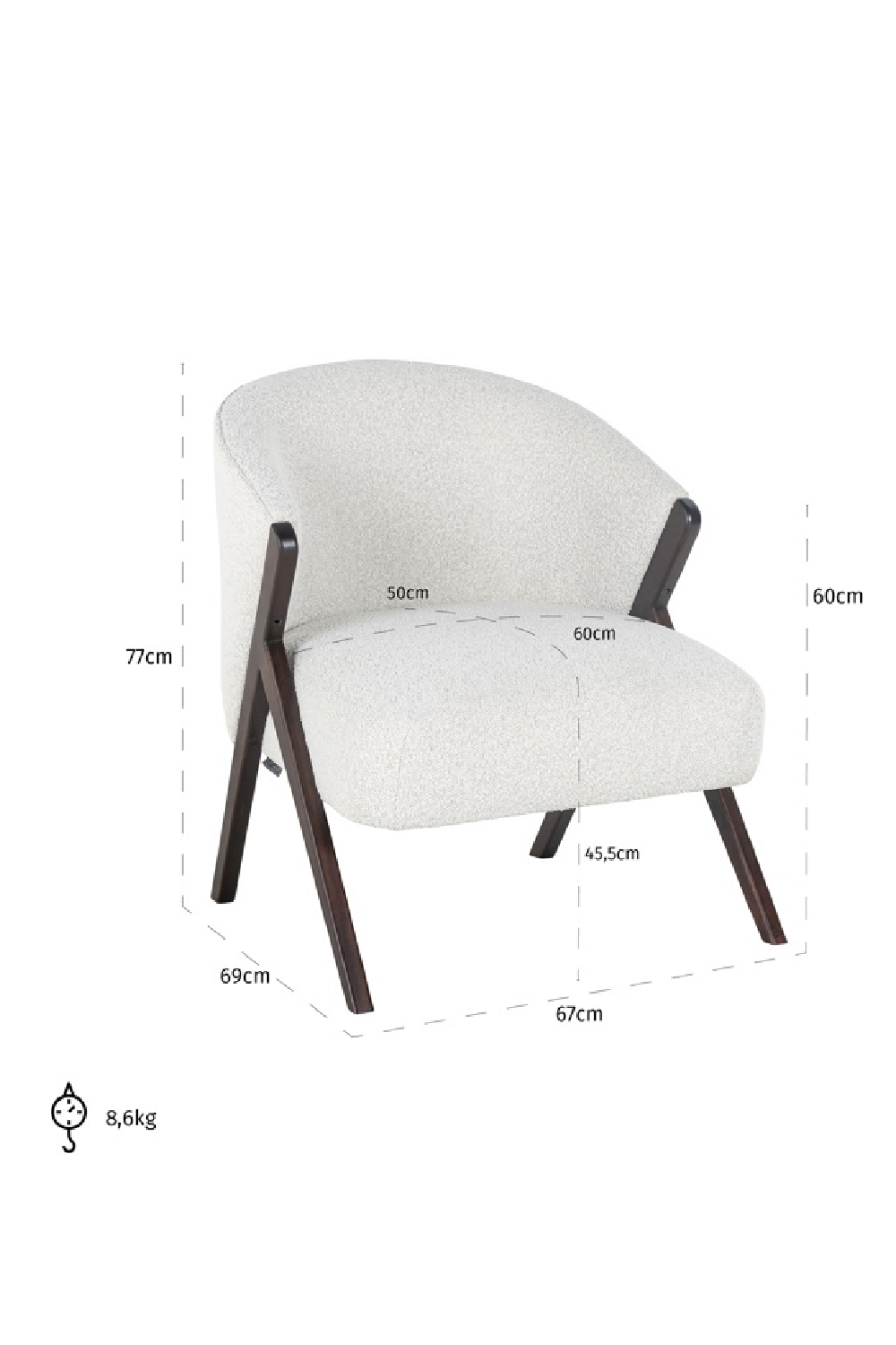 Triangle Patterned Lounge Chair | Oroa.com