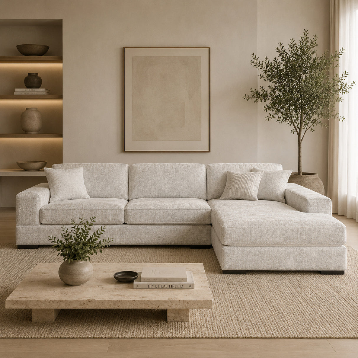 White Sectional Sofa Set | Oroa.com