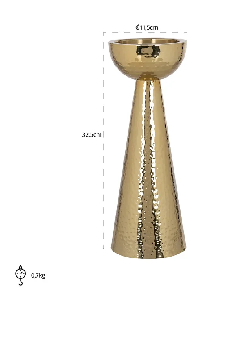 Gold Tapered Candle Holder | Richmond Interiors Lizz | Oroa.com