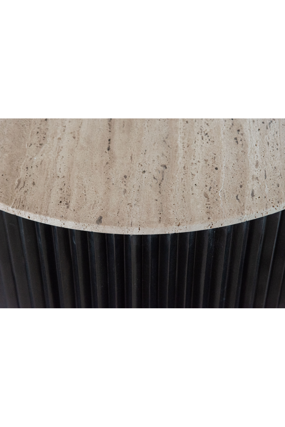Round Travertine Coffee Table | Richmond Interiors Hampton | Oroa.com