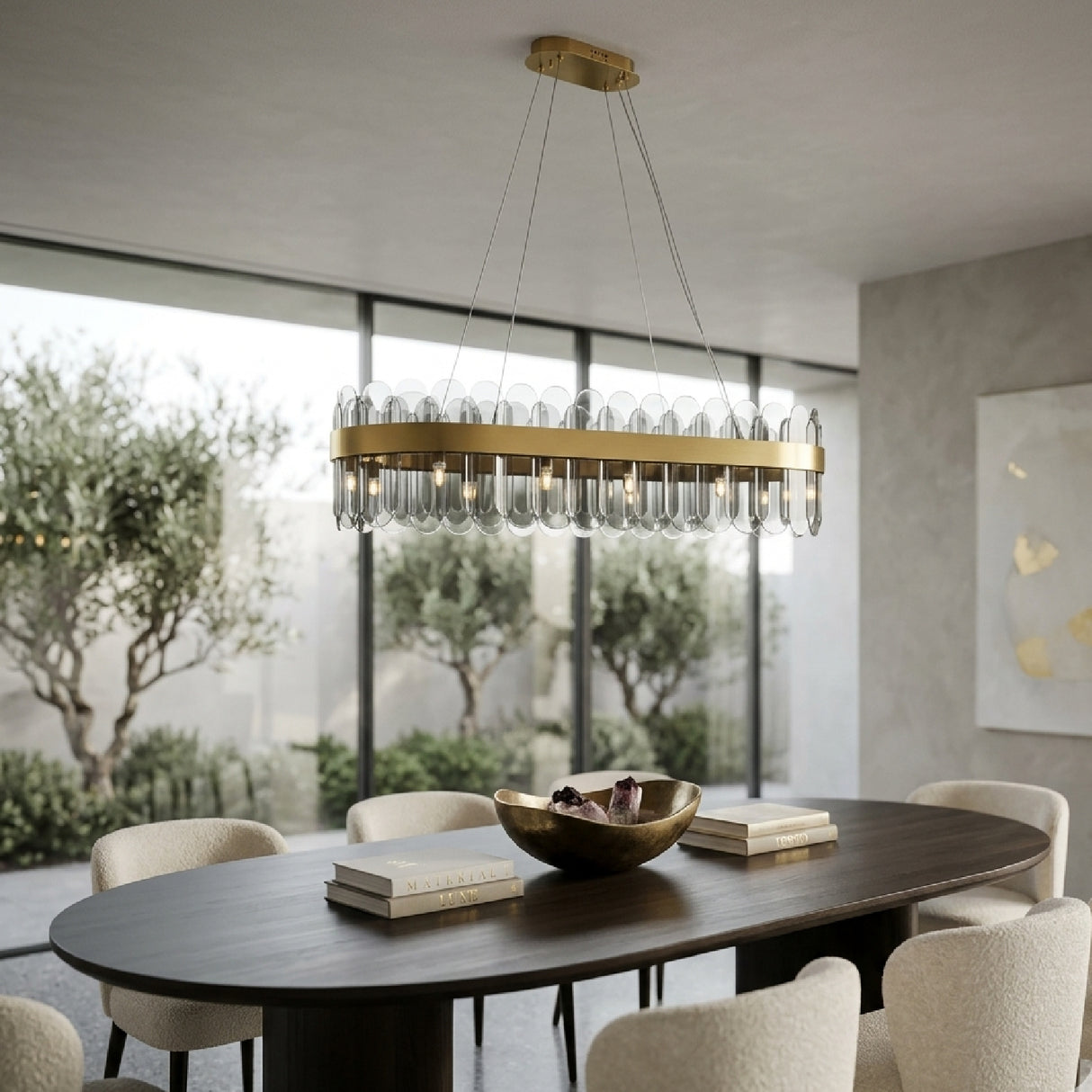 Gold Framed Glass Chandelier | Oroa.com