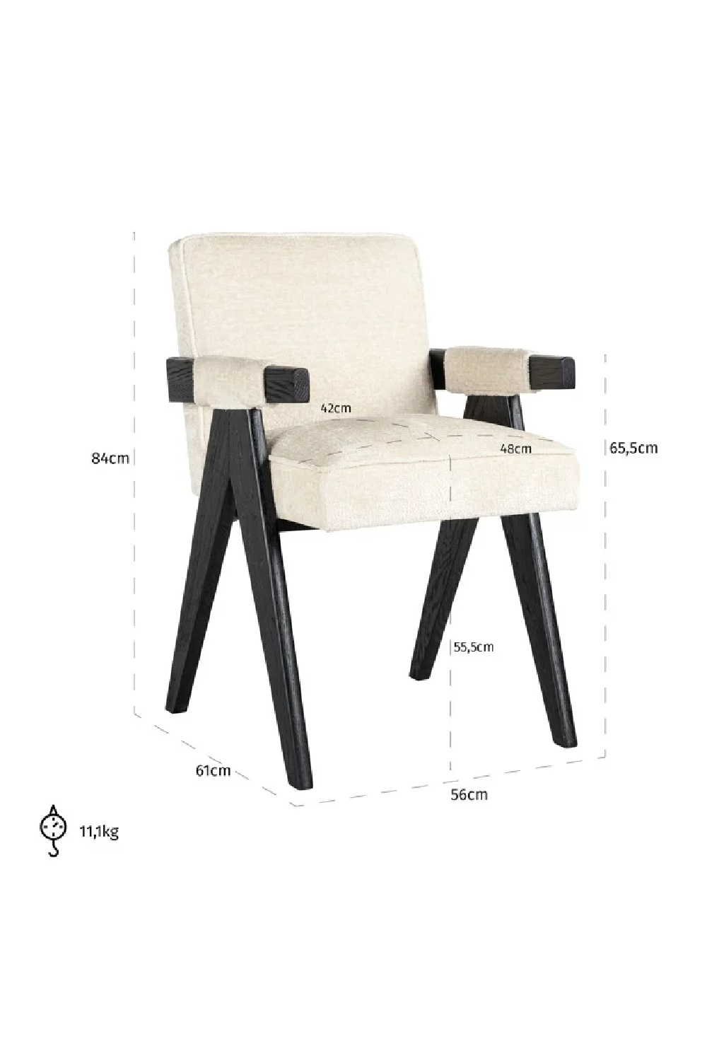 Modern White Dining Chair | Richmond Interiors Cooper | Oroa.com