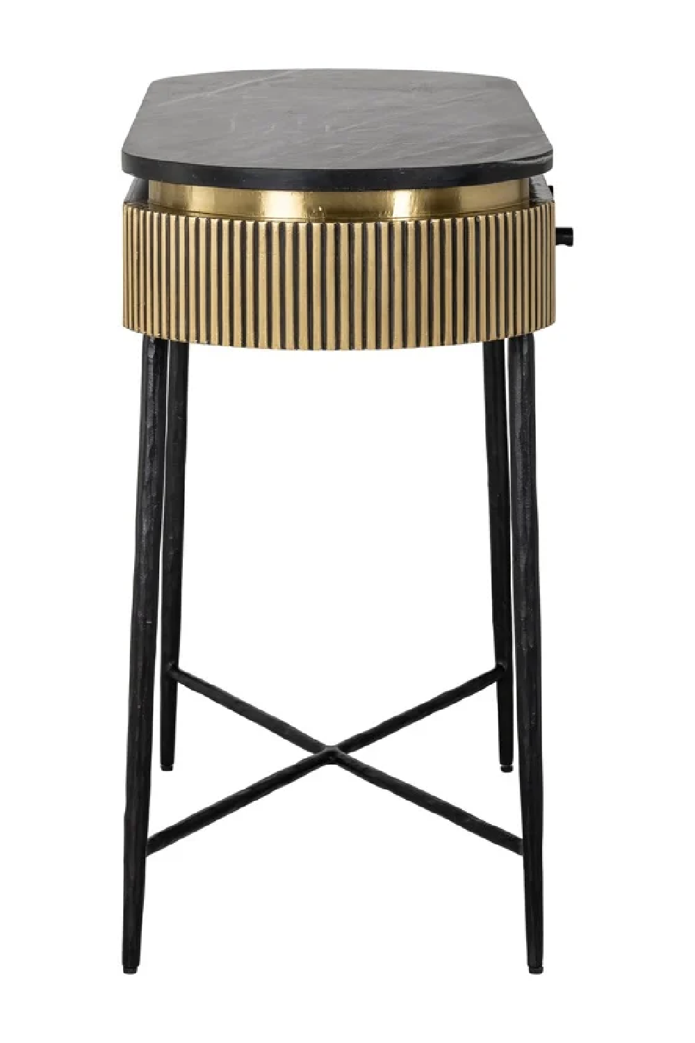 Oblong Marble 2-Drawer Console Table | Richmond Interiors Ironville | Oroa.com