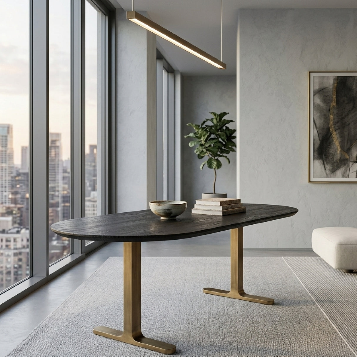 Mango Wood Modern Dining Table | Oroa.com