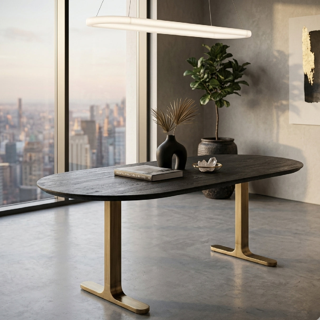 Mango Wood Modern Dining Table | Oroa.com