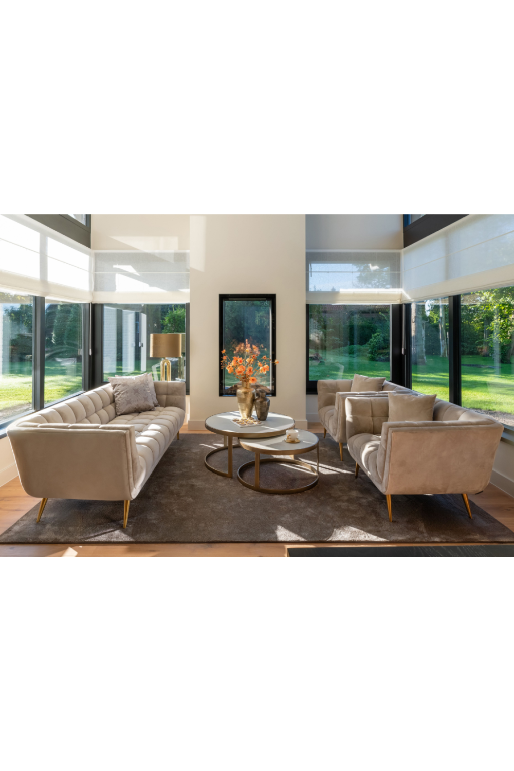 Round Nesting Coffee Table | Richmond Interiors Whitebone | Oroa.com