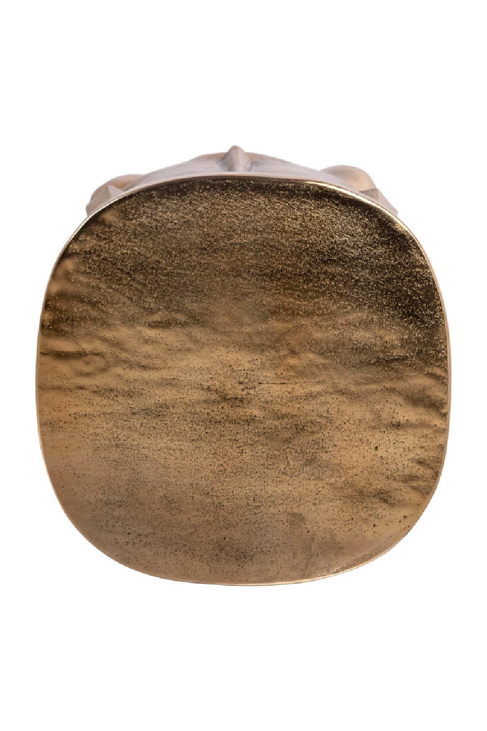 Gold Sculptural Face Side Table | Richmond Interiors Hedron | Oroa.com