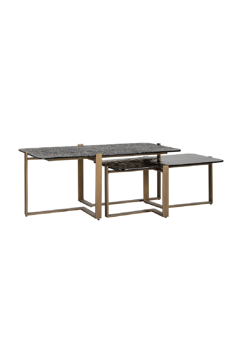 Textured Glass Nested Coffee Tables (2) | Oroa.com