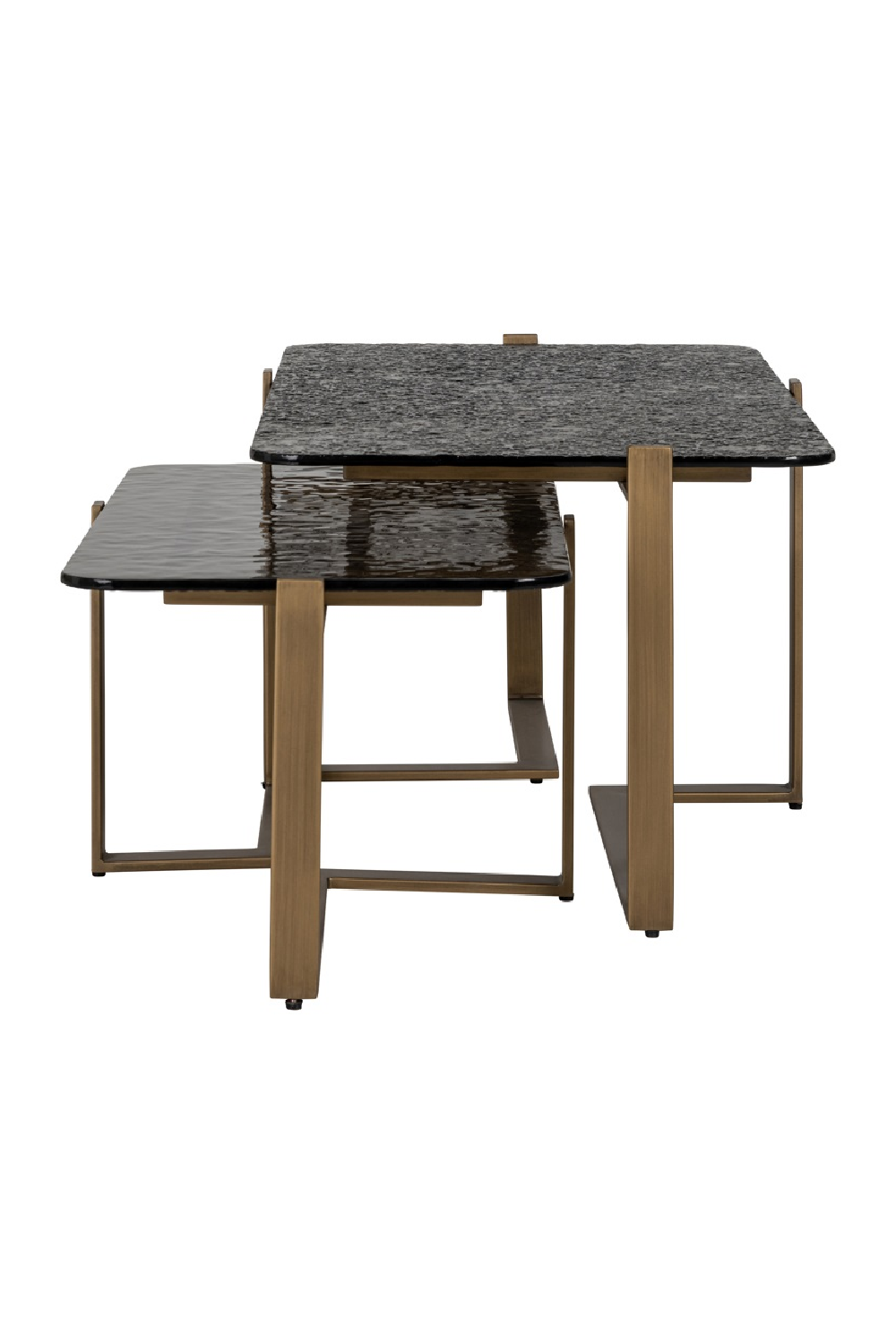 Textured Glass Nested Coffee Tables (2) | Oroa.com