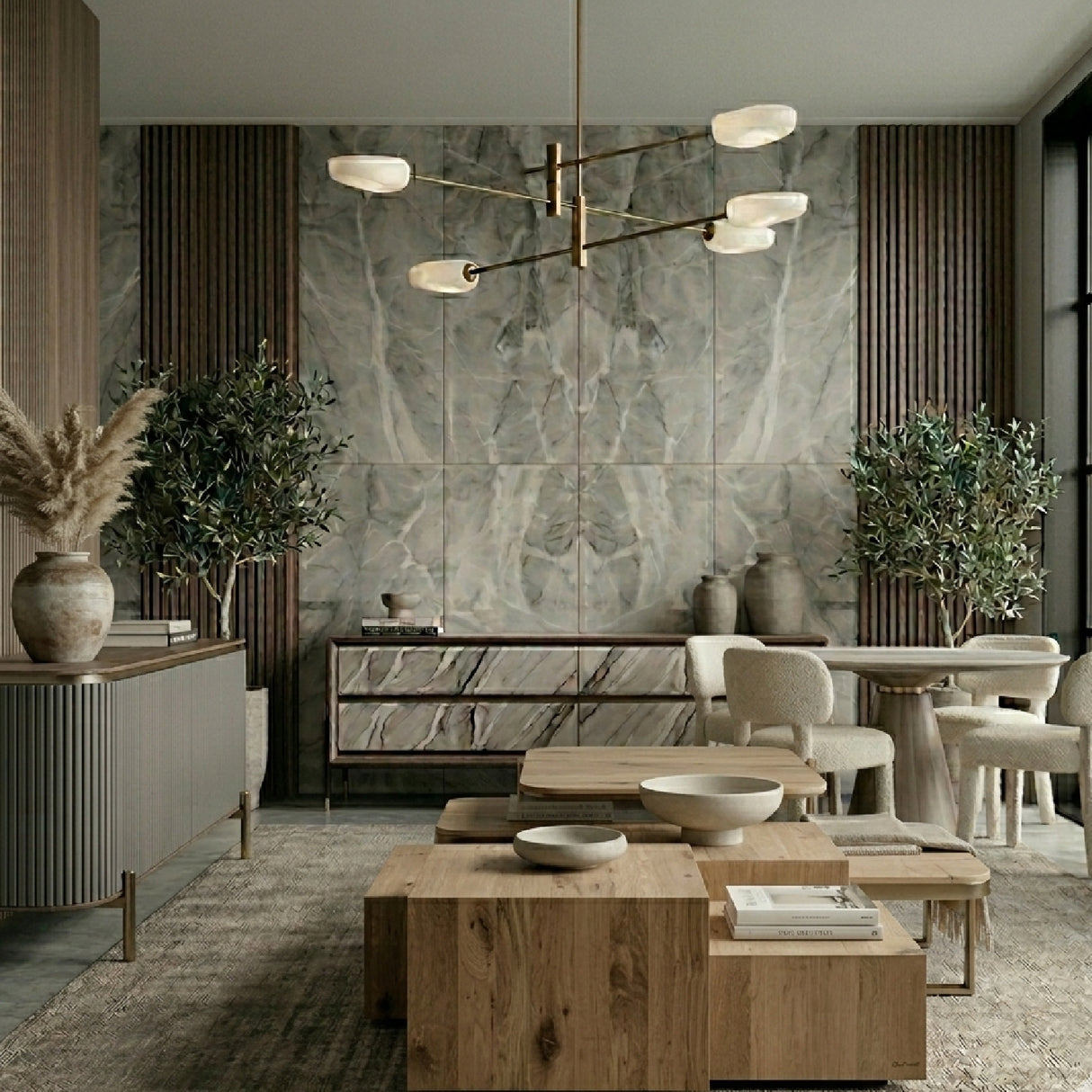 Oak Geometrical Coffee Table | Richmond Interiors Lennox