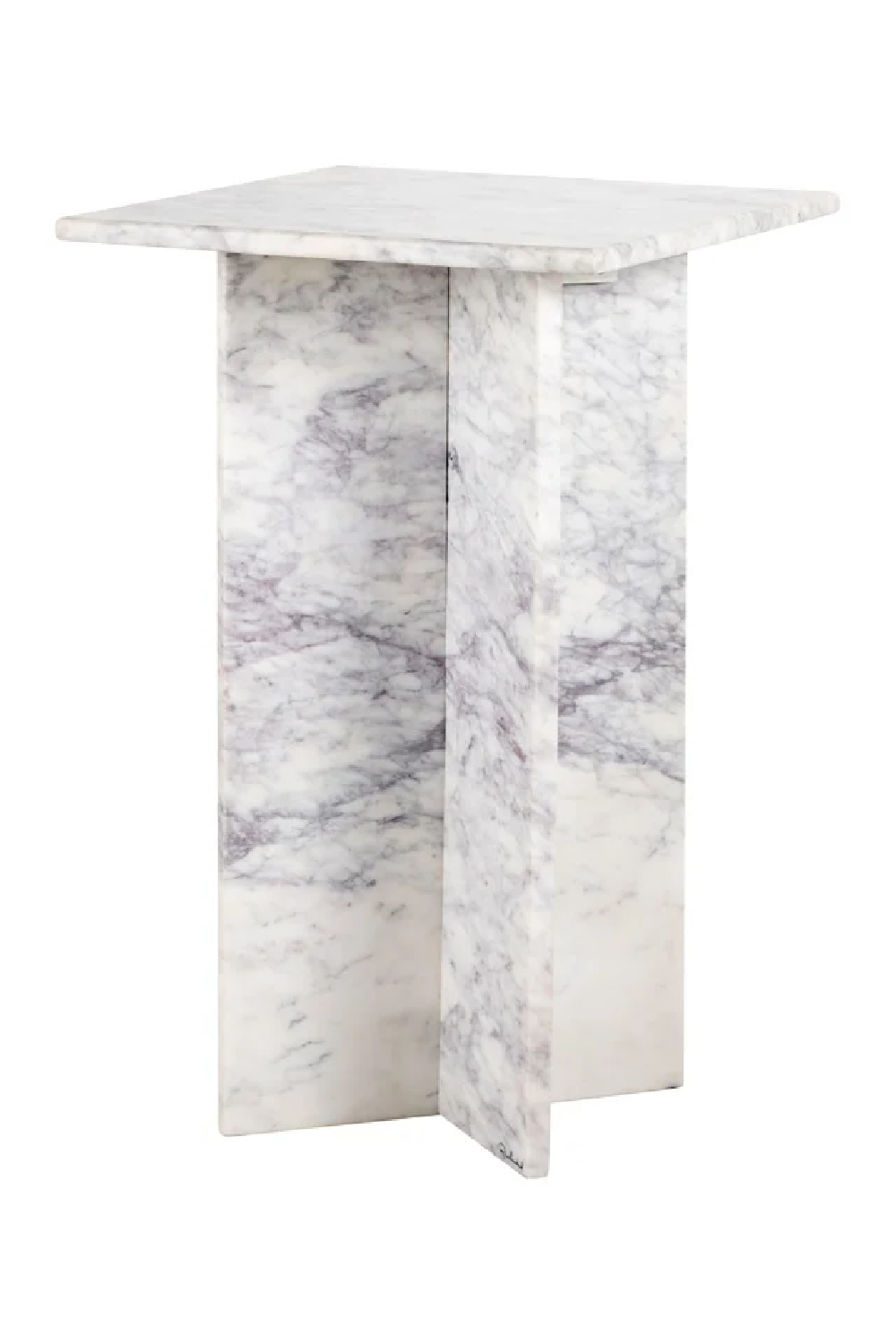 White Marble Square Side Table | Richmond Interiors Holmes | Oroa.com