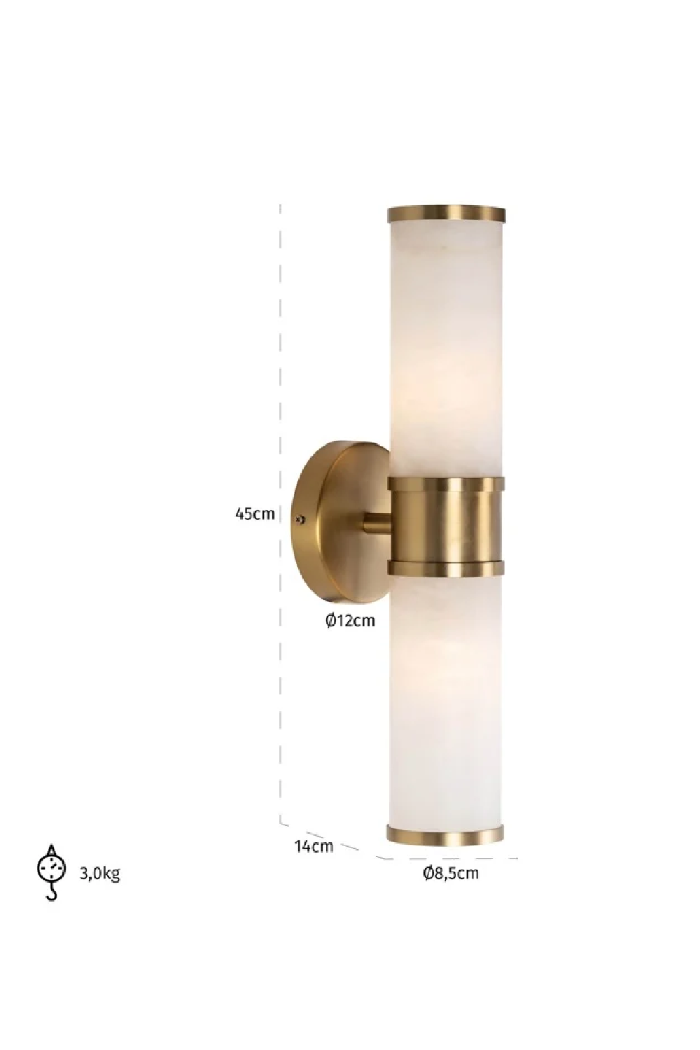 White Tubular Wall Lamp | Oroa.com