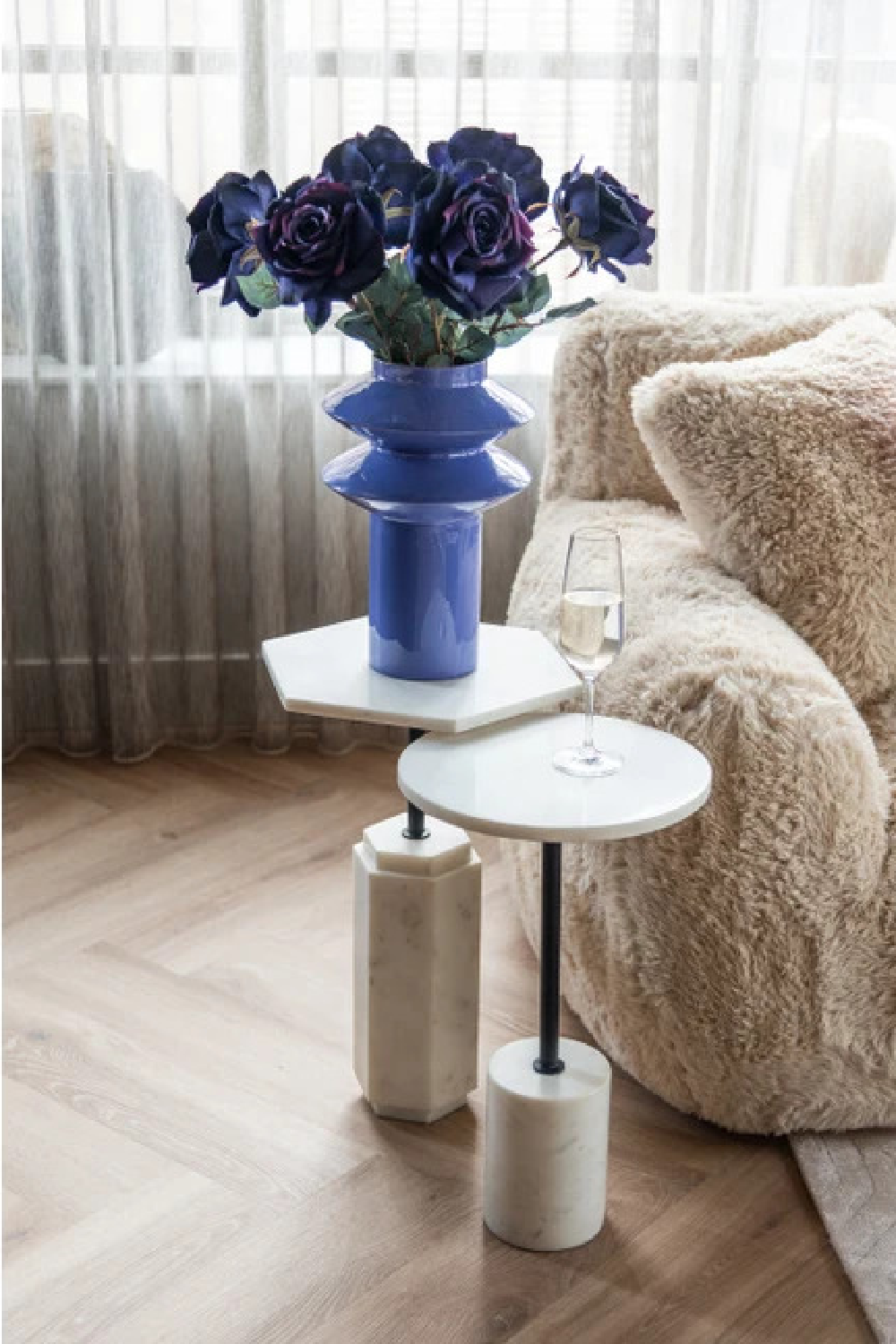 Blue Iron Modern Vase | Oroa.com