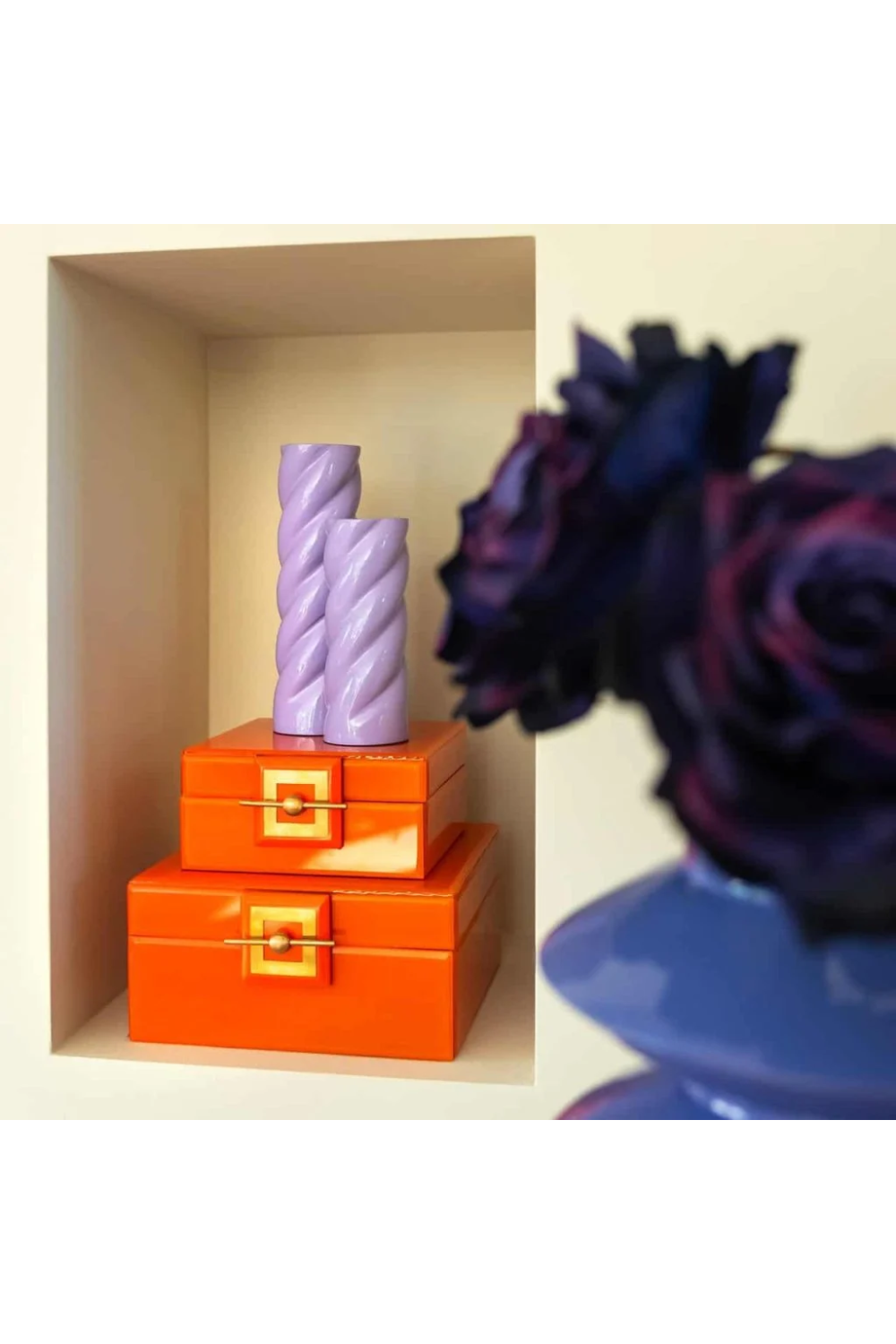 Orange Glass Jewelry Box | Richmond Interiors Bodine | Oroatrade.com