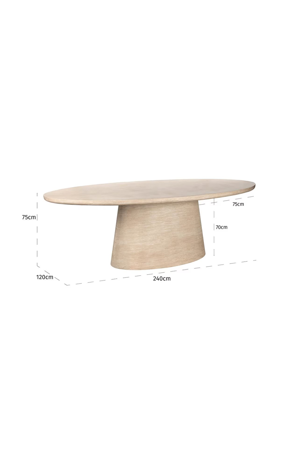Travertine Organic Dining Table | Oroa.com