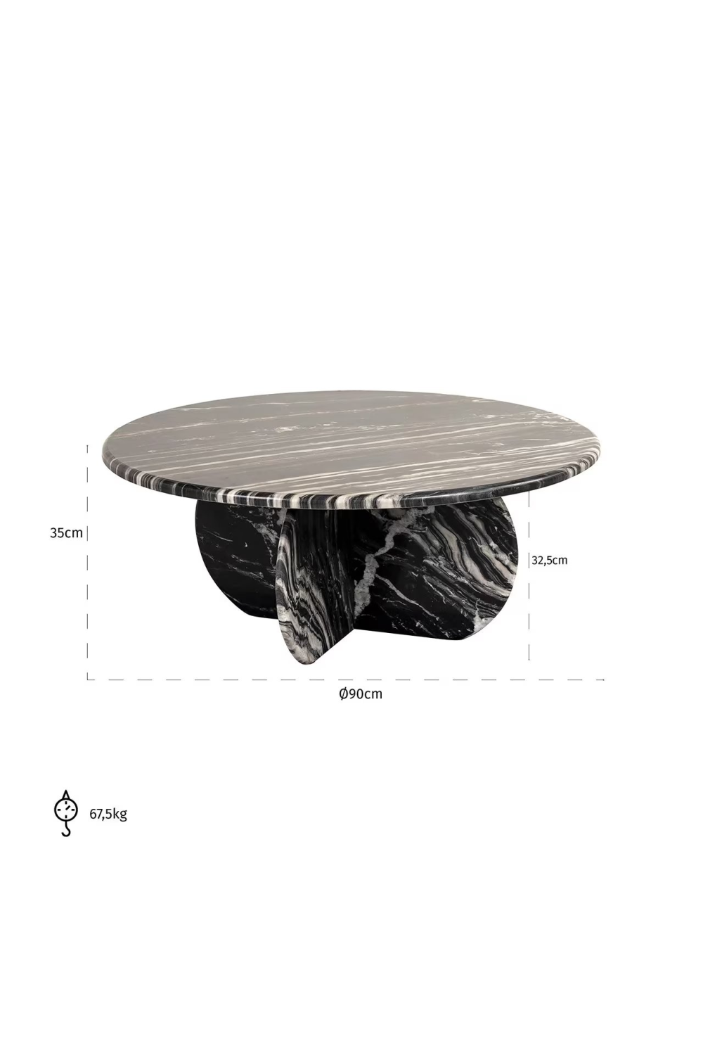 Sleek Black Marble Coffee Table | Richmond Interiors Bancroft | Oroatrade.com
