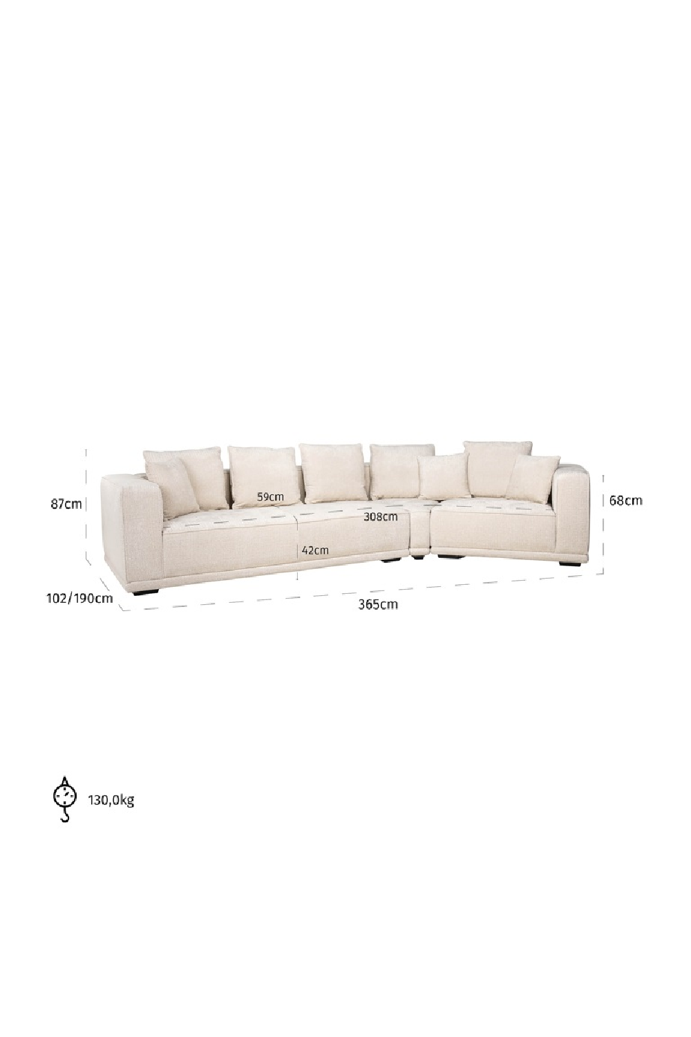 Beige Chenille Sofa | Oroa.com