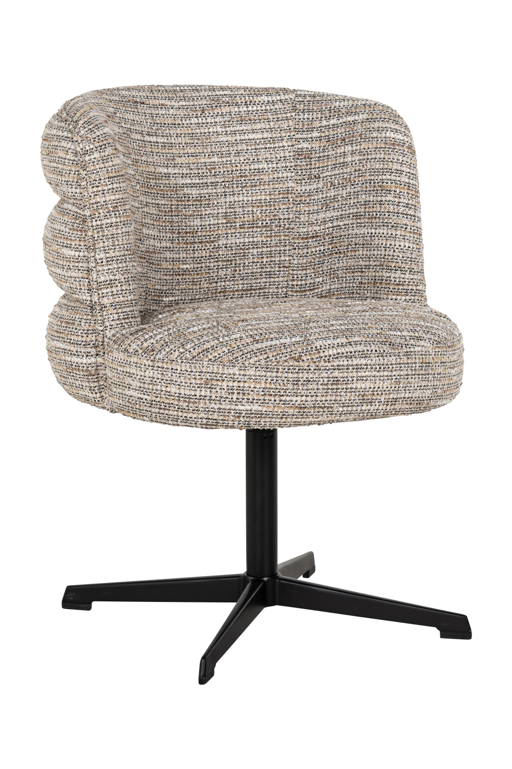 Beige Curved-Back Swivel Chair | Oroa.com