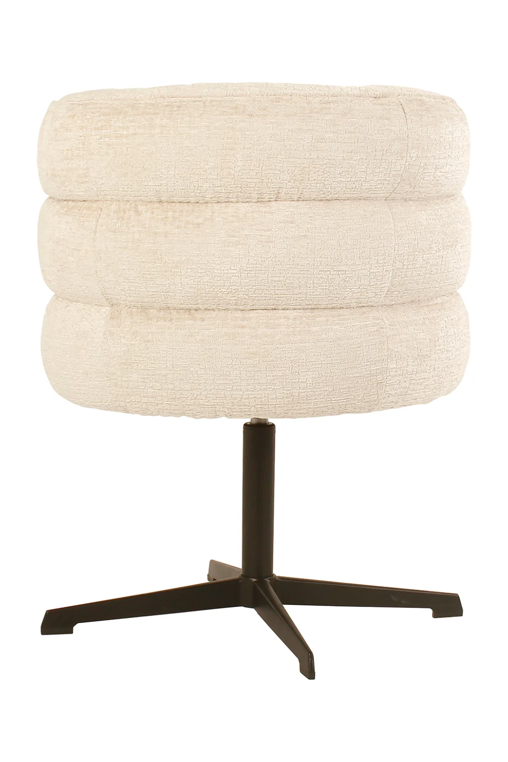 Cream Curved-Back Swivel Chair | Oroa.com