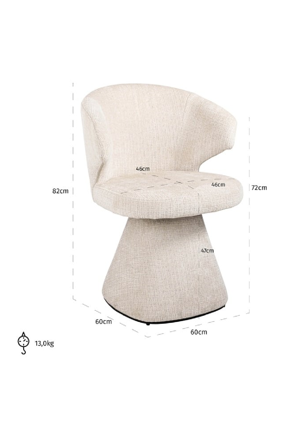 Modern Pedestal Armchair | Oroa.com