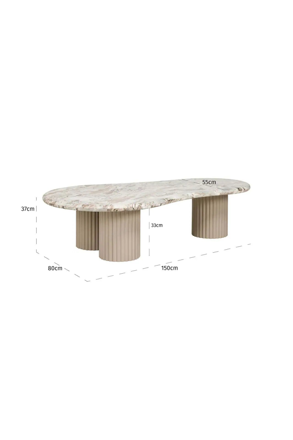 Beige Marble Coffee Table | Richmond Interiors Coronel | Oroa.com