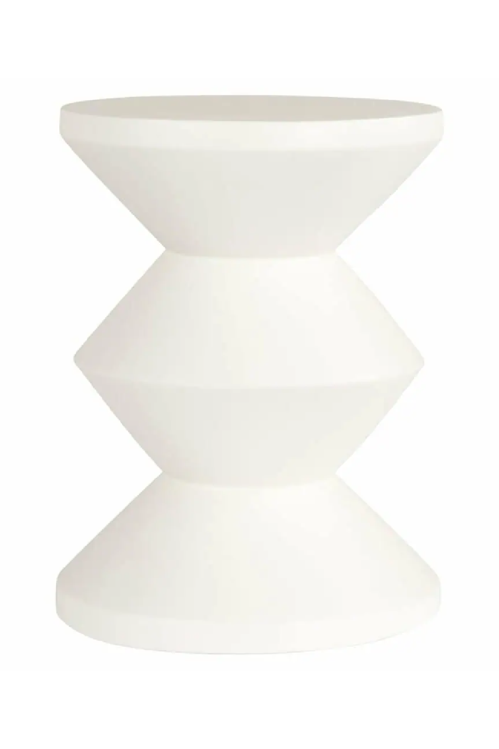 White Sculptural End Table | Richmond Interiors Bloomstone | Oroa.com