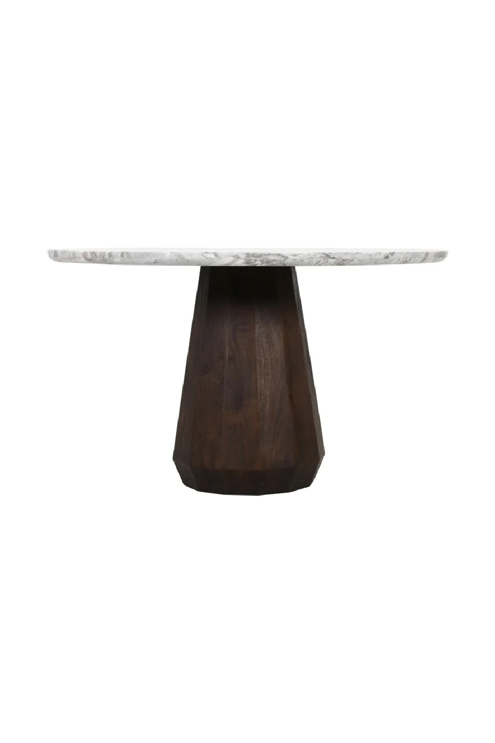 Round Marble Brown Dining Table | Richmond Interiors Oberoy | Oroa.com
