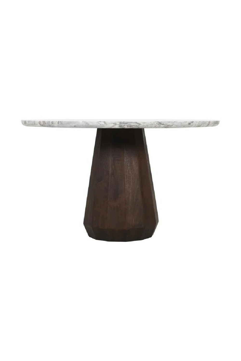 Round Marble Brown Dining Table | Richmond Interiors Oberoy | Oroa.com