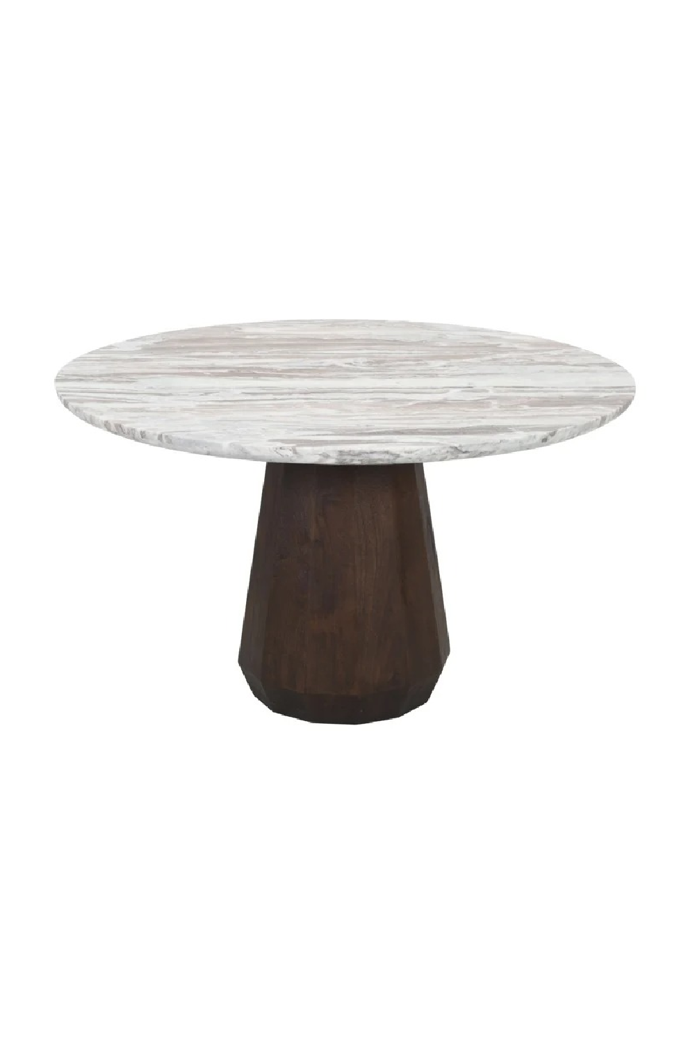 Round Marble Brown Dining Table | Oroa.com