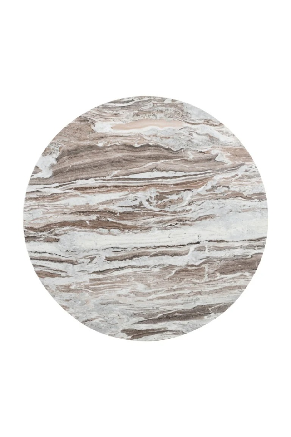 Round Marble Brown Dining Table | Oroa.com