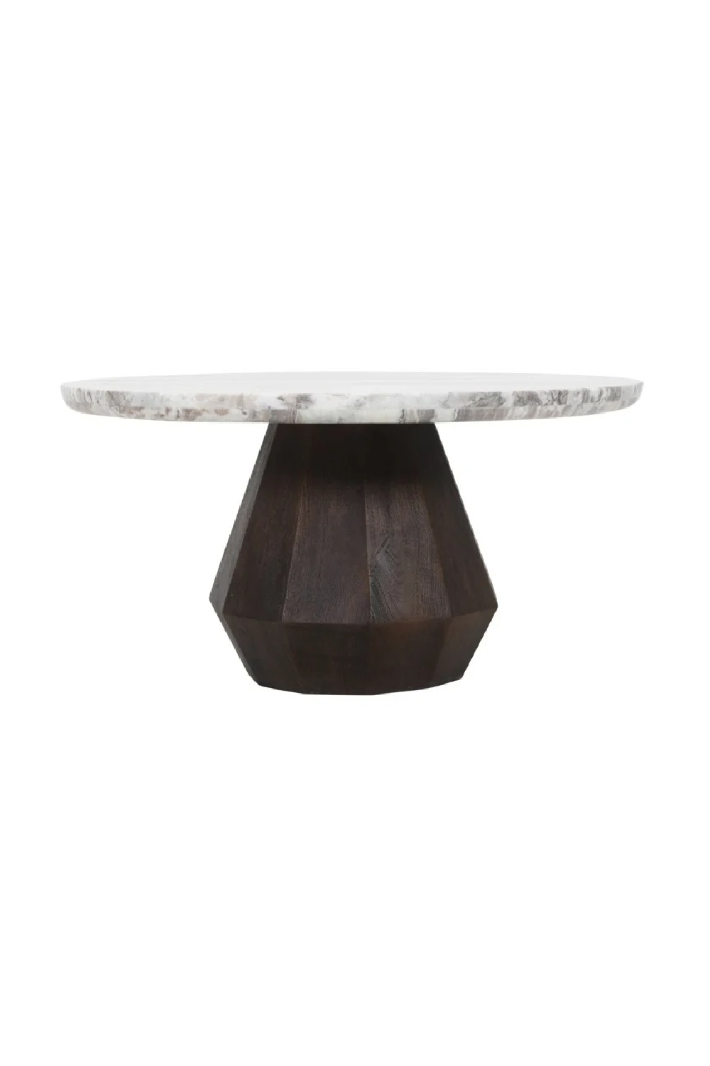 Round Marble Brown Coffee Table | Richmond Interiors Oberoy | Oroa.com