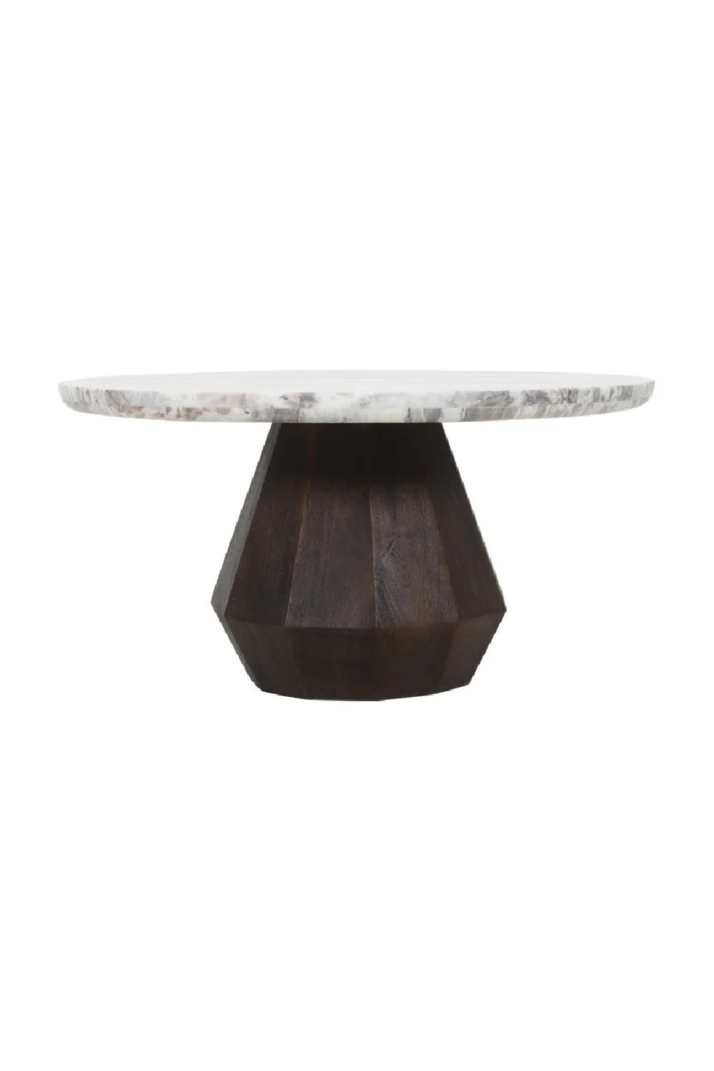 Round Marble Brown Coffee Table | Oroa.com