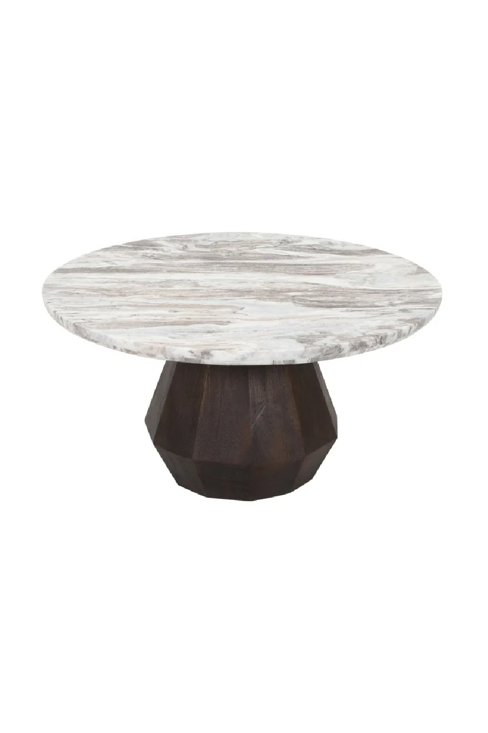 Round Marble Brown Coffee Table | Oroa.com