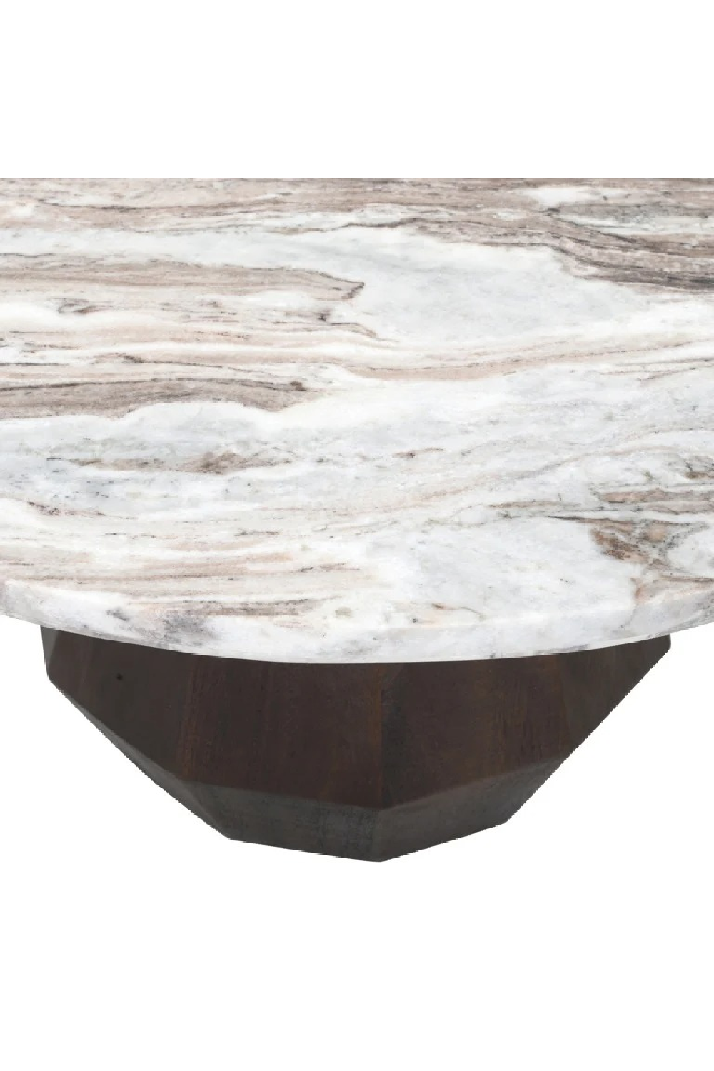 Round Marble Brown Coffee Table | Oroa.com